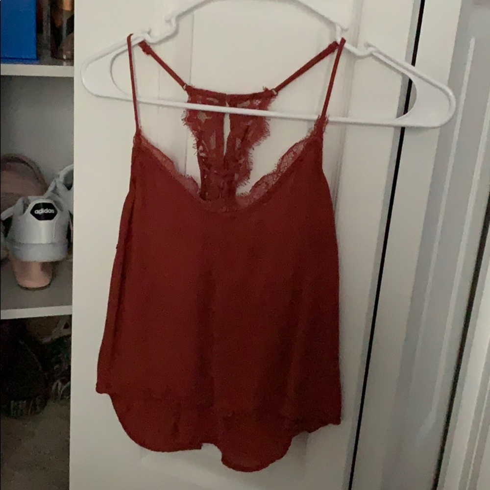 Red crop top